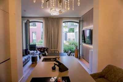 Loftartige Wohnung mit Terrasse und Gartenanteil in historischem Fabrikgebäude in Prenzlauer Berg