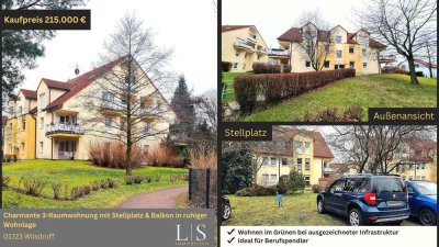 Charmante 3-Raum-Wohnung im Grünen