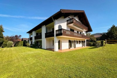Helle Gartenwohnung in ruhiger und dennoch zentraler Lage von Rottach-Egern