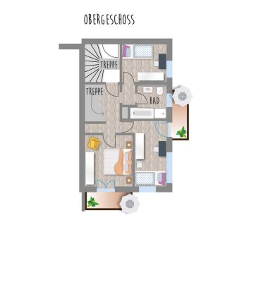 107 qm große Wohnung mit Garten in naturnaher Hanglage und schöner Aussicht zu vermieten