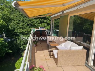 Tauschwohnung: Schönes größeres Penthouse mit 30 kvm Terrasse, Garage