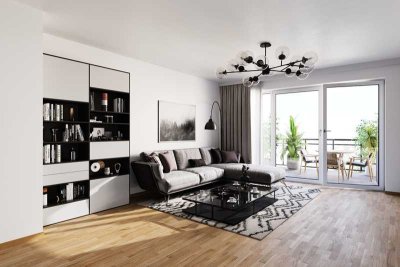Elegante 3-Zimmer Wohnung mit Balkon und EBK in Neubauwohnensemble!