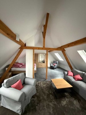 Möblierte, helle 4,5-Zimmer Maisonette-Wohnung mit Balkon in Trippstadt