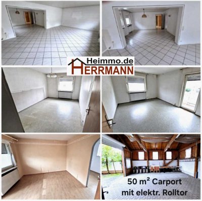 Voll unterkellertes 1-2 Familienhaus mit gutem Raumangebot, Hof, 50 m² Carport  u. Gartenmöglichkeit