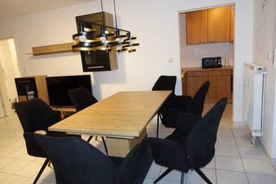 Moderne möblierte 2 Zi. Terrassen-Wohnung mit ca. 30 qm großem Garten, zzgl TG-Stellplatz