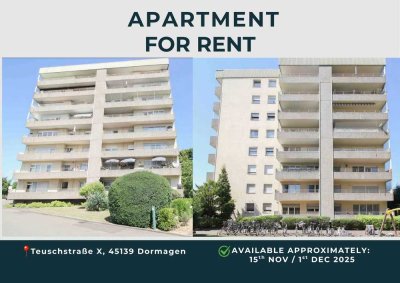 Voll möblierte 3-Zimmer-Wohnung mit großem Balkon, Stellplatz und Top-Lage in Dormagen