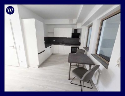 Neues 1-Zimmer-Apartment, separater Koch- und Essbereich + Einbauküche + Duschbad + Aufzug