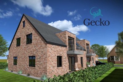 Neubau in Husum - gehobene 2-Zimmer Etagenwohnung mit Balkon und PKW-Stellplatz - KfW40
