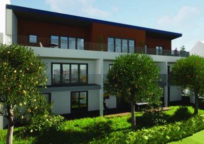 Barrierefreie Neubauwohnung mit großem Garten