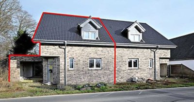 Zur Miete: Neubau- Doppelhaushälfte mit Garage direkt an der niederländischen Grenze