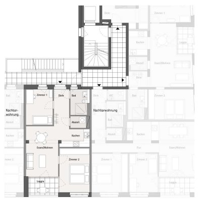 NEUBAU * 3 Zimmer mit Loggia nach Süden * KFW 40 und QNG