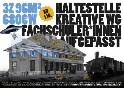 3-Zimmer Wohnung direkt im schönen Bahnhof Selb. Die Vermietung erfolgt vom Eigentümer!