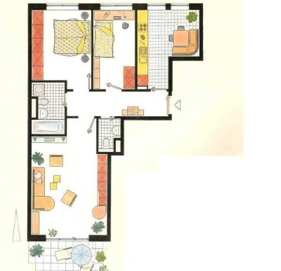 3 Zi.-EG-Wohnung 80 qm +Hobbyraum inkl. Terrasse mit Garten nach Süden