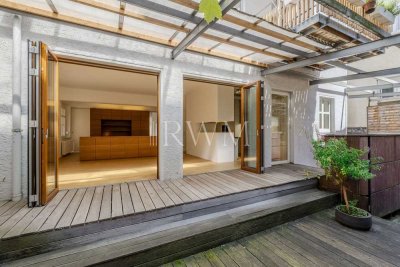 Im Lehenviertel: Wunderschöne große 3,5-Zimmer-Loftwohnung mit Terrasse im Zen-Garten-Stil