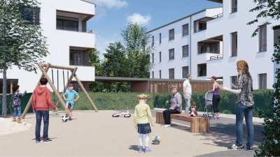 Mit Gartenanteil! Lichtdurchflutete Neubau-Eigentumswohnung mit 2,5 Zimmern