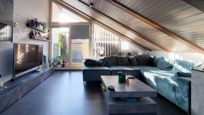 Wohlfühl-Dachgeschoss: Offener Wohn-/Essbereich mit Westbalkon in Kornwestheim