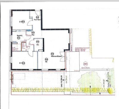 Asperg 3 Zimmer EG-Wohnung mit Terrasse und Garten
