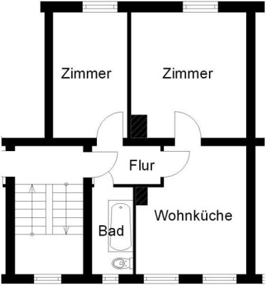 Ab dem 01.12.2025: zentrale 2-Zimmer-Wohnung