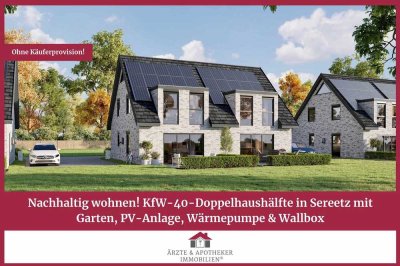 Nachhaltig wohnen! KfW-40-Doppelhaushälfte in Sereetz mit Garten, PV-Anlage, Wärmepumpe & Wallbox!