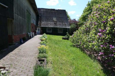 Steinau / Bad Bederkesa: Resthof mit Hausweide am Hadelner Kanal