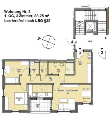 zum Wohlfühlen - 3-Zimmerwohnung mit Loggia