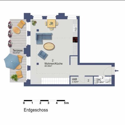 Stilvolles Wohnen mit Galerieflair – Maisonettewohnung mit Terrasse & Stellplatz in Berlin-Köpenick