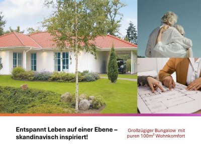 Viel Bewegungsfreiheit im Garten - barrierefreies Wohnen und einen Freisitz für alle Wetterlagen!