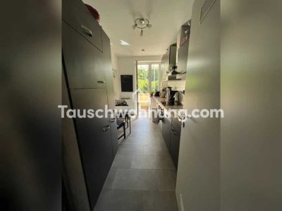 Tauschwohnung: Zentrale, moderne 3 Zimmerwohnung mit EBK, Balkon und Garten
