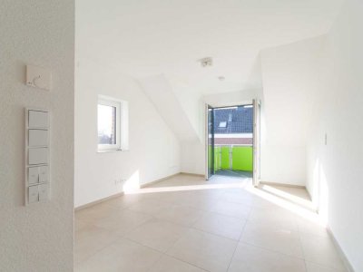 Neubau-Erstbezug: Hübsches 1-Zi.-DG-App., Balkon, EBK, TG-Platz, zentral Gievenbeck, Uni-Nähe