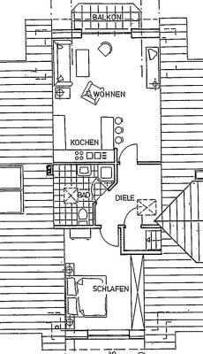 2 Zimmer DG Wohnung in Paderborn mit EBK, Balkon und Stellplatz