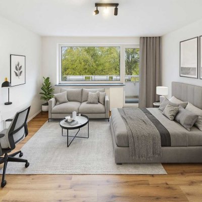 Hochwertig sanierte 1-Zimmer-Wohnung mit Balkon in Stöcken-Ledeburg auf Erbpacht