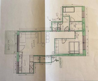Neu renovierte 2-Zimmer Erdgeschosswohnung mit Balkon
