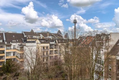 Maisonette-Wohnung mit Blick auf den Rheinturm in Düsseldorf-Unterbilk!