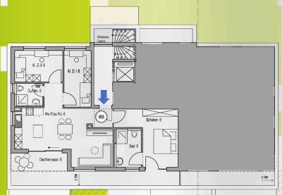 4-Zimmer-Penthouse-Wohnung mit gr. Balkon und EBK