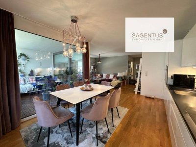 Telfs: 2-Zimmer-Neubauwohnung mit verglaster Loggia, Tiefgarage und hochwertiger DAN-Küche in zentraler ruhiger Lage zu kaufen