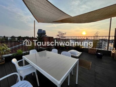 Tauschwohnung: Dachgeschosswohnung mit Dachterrasse