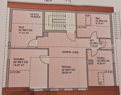 3 Zimmer DG Einliegerwohnung in Niedernhall