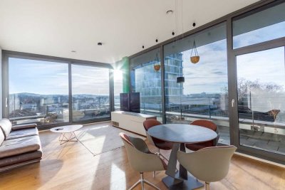 Möblierte Penthouse Wohnung mit wunderschönem Blick über die Stadt Heilbronn