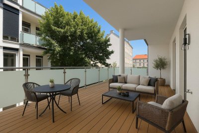 ERSTBEZUG - Saniertes Haus - 3 Zimmer - ca. 90m² gew. NFL - große Loggia/ Terrasse - Lift - U-Bahn - Fertigstellung Q4/2025