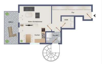Moderne DG-Wohnung mit großem Balkon & schöner Aussicht – Aufzug, Stellplatz & EBK