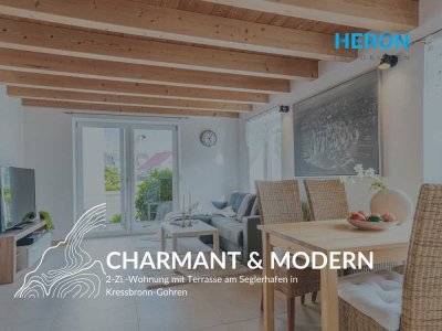 CHARMANT & MODERN - 2-Zi.-Wohnung mit Terrasse am Seglerhafen in Kressbronn-Gohren