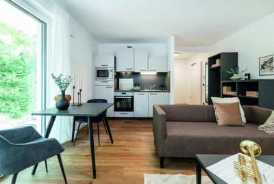 Warm & modern: liebevoll gestaltetes Business-Apartment im Campo Novo Saarbrücken , inkl. aller NK!