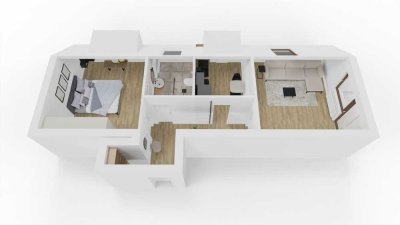 Komplett renovierte 2-Zimmer-Wohnung mit Balkon und Garage in Nagold