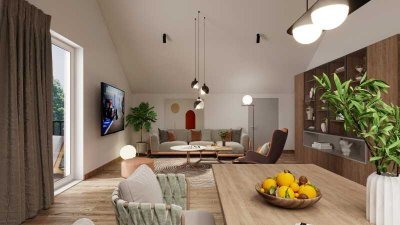 Sofort einziehen: Renovierte 5-Zimmer-Dachgeschosswohnung mit West-Balkon