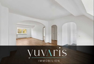 Attraktiv sanierte 2,5-Zimmer-Dachgeschosswohnung mit Gartenmitbenutzung