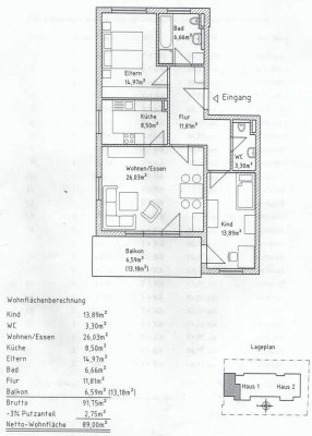 Stilvolle, gepflegte 3-Zimmer-Wohnung mit Balkon in Erding