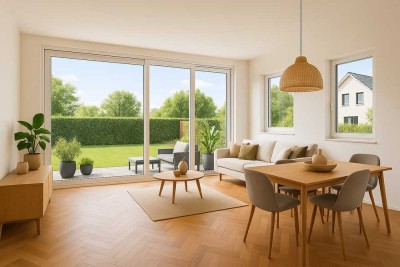 Moderne 4-Zimmer-Neubauwohnung mit Terrasse & Gartenteil