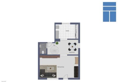 ruhige 3,5-Zi-Maisonette-Whg. mit Garten