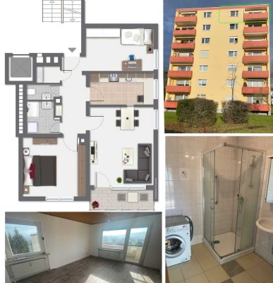 Bezugsfreie 3-Zimmer-Wohnung mit Fernblick in Bayreuth - Glocke