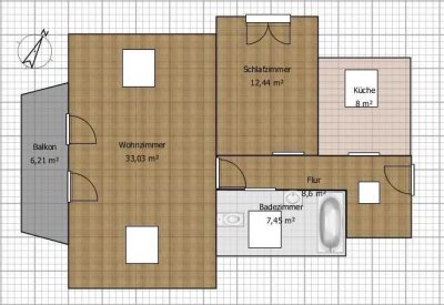 Schöne 2-Raum-Wohnung in Freital-Weißig